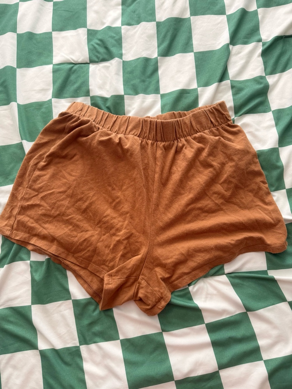 wild fable Rust Brown Elastic-Waist Athletic Shorts